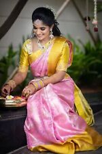 Soft Litchi Silk CLOTH, BEAUTIFUL Saree picture