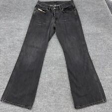 Vintage Diesel Jeans Men 32x32 Black Ravix Boot Cut Flare Button Fly Whisker Y2K picture