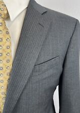Brooks Brothers Men’s Gray Pencil Stripe Wool Suit Slim Fit 42 R Pants 34 X 30 picture