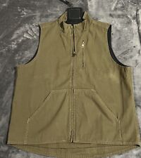 BOTVELA Men's Full Zip Lightweight Canvas Vest  Army Green Men XL NWT picture