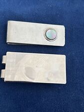Vintage Money clips Lot Of 2 Silver Tone nice condition picture