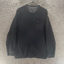 Stanley Shirt Mens Extra Large Black Long Sleeve Waffle Knit Casual Logo Adult picture
