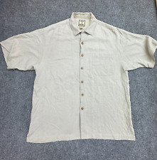 Tommy Bahama Short Sleeve Hawaiian Shirt Size M Green 100% Silk Short Sleeve picture
