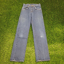 Vintage 90s LEE Straight Jeans 28x32 (Tag 30x34) Faded Indigo Dark UNION Made picture