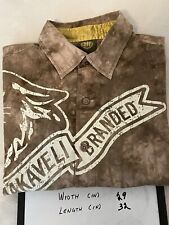 MAKAVEI BRANDED VINTAGE MENS SHIRT TAN SIZE XXXL CLASSIC picture