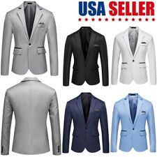 Men's Tuxedo Jacket Notched Lapel One Button Suit Blazer for Dinner Wedding Prom picture