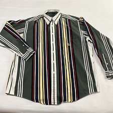 Vintage Nautica Button Down Shirt Men's XL Multi Color Block Stripes 90's Y2K picture