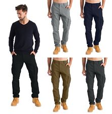 Mens Cargo Combat Work Trousers Chino Cotton 6 pocket full Pant size 32-44 picture