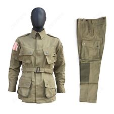 WWII WW2 US 101/82 Army Paratrooper Costume Sets Men's Clothing Reproduction picture