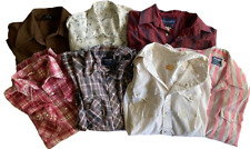 Vintage Lot 7 Men’s Long Sleeve Shirt Shirts Wrangler Ely Plains 60's 70's 80's picture