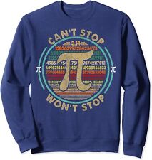 Can't Stop Pi Won't Stop Math Pi Day Funny Maths Unisex Hooded Sweatshirt picture