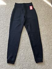 NWT SPANX Perfect Pant Jogger Pull-On Pocket 4 Way-Stretch Knit Black Sz.XS $128 picture