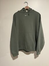 Vintage 90s Nike Center Swoosh Hoodie Olive Green Size XL Made In USA picture