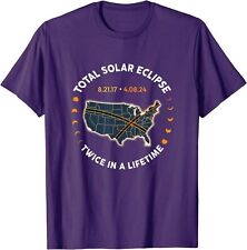 Total Solar Eclipse 2024 Twice In A Lifetime Unisex T-Shirt picture