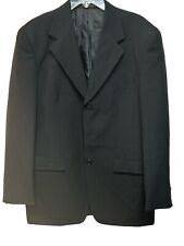 LUCCI Suit Coat Men's Black 3- Button Slim Fit Poplin Polyester Suit 40R picture