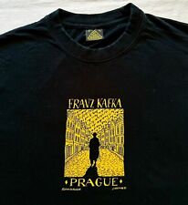 Vintage 1991 Franz Kafka Prague Art Tee Literature Metamorphosis Black XL picture