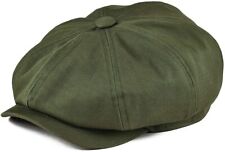 BOTVELA Men's 8 Piece Newsboy Flat Cap 100% Cotton Gatsby Ivy Golf Cabbie Hat picture
