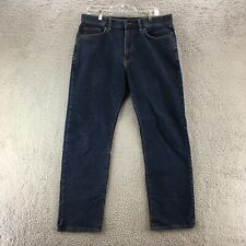 M&S Collection Regular Straight Leg Jeans Mens 34x29 Blue Medium Wash Denim Zip picture
