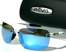 NEW* REVO DESCEND CLEAR Crystal POLARIZED Blue Water XL Lens Sunglass 1070 09 BL picture