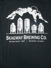 2XL navy blue SKAGWAY BREWING COMPANY beer cotton t-shirt by GILDAN - Alaska picture