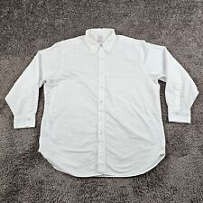 VINTAGE Brooks Brothers Shirt Men XL White Supima Makers Long Sleeve Made in USA picture
