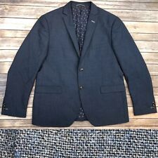 Frank & Oak Men’s 44 Blue Wool Knit Laurier Fit Paisley Blazer Jacket Sport Coat picture