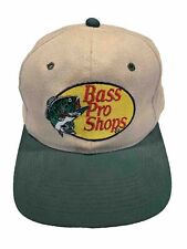 Bass Pro Shops Hat Vintage Hat Tan Green Snap Back Adjustable 100% Cotton picture
