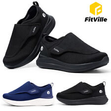 FitVille Diabetic Shoes Men Extra Wide Slip-On Shoes Swollen Feet Pain Relief picture