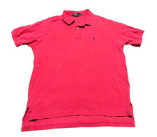 Vintage Polo Ralph Lauren Shirt XL Mens Polo Pink Single Stitch Made USA 90s picture