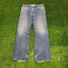 Vintage 517 LEVIS Bootcut Rugged Jeans 32x30 Faded-Thigh Stonewash Fraying Retro picture