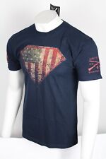 Grunt Style Men's T Shirt Super Patriot 2.0 Short Sleeve Shirt Navy Blue picture