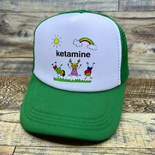 Ketamine Unisex Trucker Hat Green Snapback Funny Drug Rainbow Baseball Cap picture
