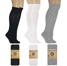 6-12Pairs Men's Diabetic Over The Calf - Knee High Compression Cotton Crew Socks picture