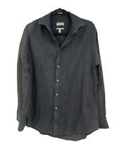 Michael Kors Slim Fit Black Dress Shirt Size Large Textured picture