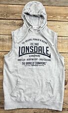 Lonsdale Sleeveless Hoodie Pullover Mens Medium Gray London Boxing picture