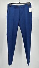 SuitSupply Pants Blue Plaid Wool Sienna Int Men EUR 48 US 38 NEW NWOT N167 picture