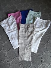 Lot Of 6 Talbots Cropped Linen Pants picture