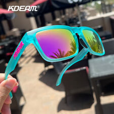 KDEAM Square Polarized Sunglasses Men's Women Sports Driving UV400 Shade Glasses picture