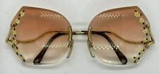 Vintage Luxottica Gold Satin Finish Mount Olympus Rimless Glasses picture