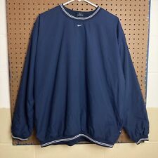 Vintage Nike Jacket Mens XL Blue Windbreaker Pullover Golf 90s Center Swoosh picture