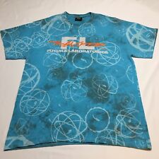 Futura Laboratories NTWRK Transfer Blue Tie Dye Graffiti T Shirt Large Japan Vtg picture
