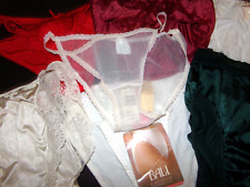Vintage Cutter Lot of 7 Silky Nylon Second Skin Satin Bikini Brief Panties M/L picture