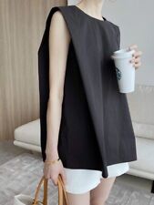 Summer Japanese women's simple sleeveless shirt Loose Blouse top picture