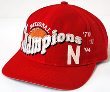 Vintage Nebraska Cornhuskers Snapback Hat National Champions 1970 1971 1994 RARE picture