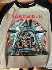 Iron Maiden  Event Chicago 84-85 Raglan HEATHER/BLACK S to 3XL picture