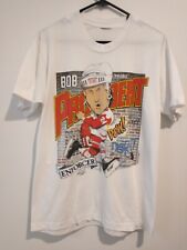 Vintage 1990 Detroit Red Wings Bob Probert NHL Mens T Shirt Medium  picture