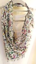 Liberty of London Wildflower Fabric Triangle Scarf with Fringe 38 Length   picture