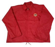 Vintage USA BAROID Oil Drilling RIG Industrial Red Windbreaker Jacket In Size XL picture