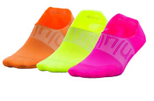 Lululemon Power Stride No-Show Sock 3 Pack Active Grip Womens SZ M 6.5-8.5 Neon picture