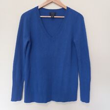 HALOGEN Women's Blue V Neck Cashmere Sweater Size S picture